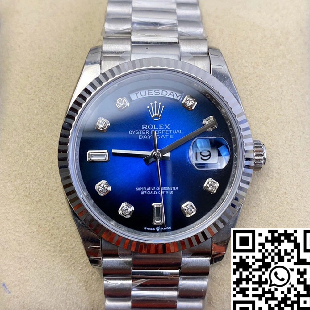 M128239-0023 Diamond Day-Date Blue Gradient Rolex EW Dial Factory 0921